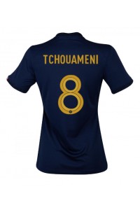 Ranska Aurelien Tchouameni #8 Jalkapallovaatteet Naisten Kotipaita MM-kisat 2022 Lyhythihainen
